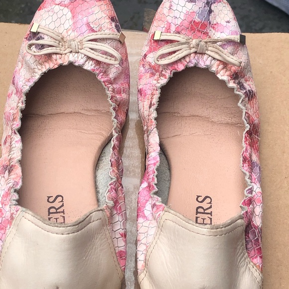 Paver Womens Pink Purple Sneak Skin Printed ballet slip on shoes Size 38/7US - Picture 11 of 13